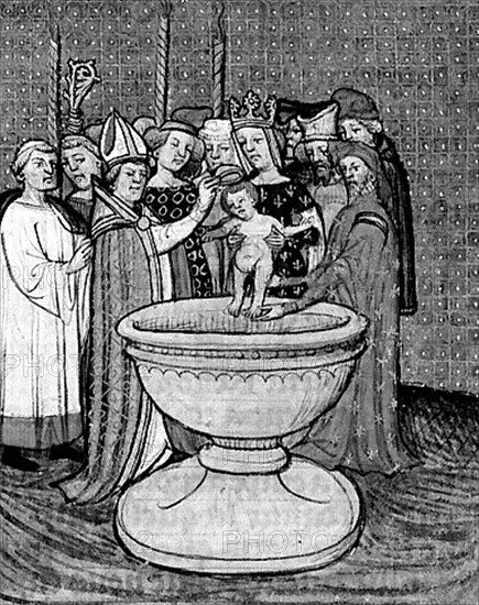 Baptism of the dauphin, future Charles VI