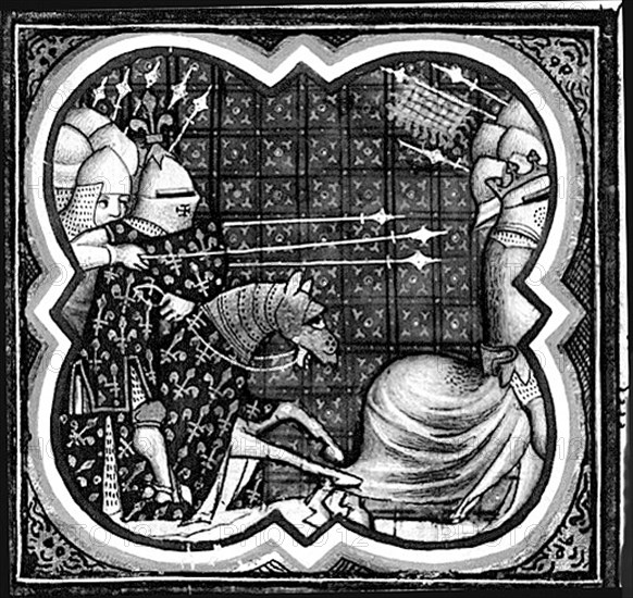Philip Augustus chasing King Richard out of Oudenaarde Castle