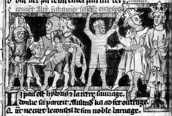 Habillement des chevaliers - Roman de toute la chevalerie (détail)
