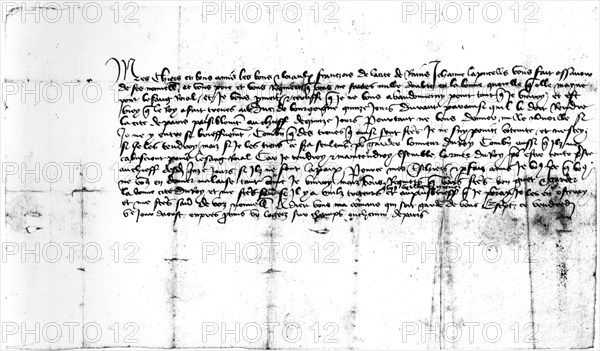 Lettre de Jeanne d'Arc à la ville de Reims -