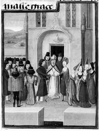 Melun, marriage of king de Bavière with the girl of king de Navarre