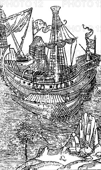 High-rigged sailing ship invented by the Portuguese at the beginning of the 15th century for long-distance voyages of exploration