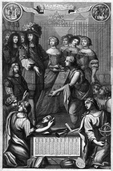 Almanach du 1 janvier 1672 : La joie de tous les Arts au retour du roi