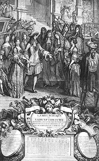 Almanach de 1688. Louis XIV reçu à l'Hôtel de Ville en 1687.