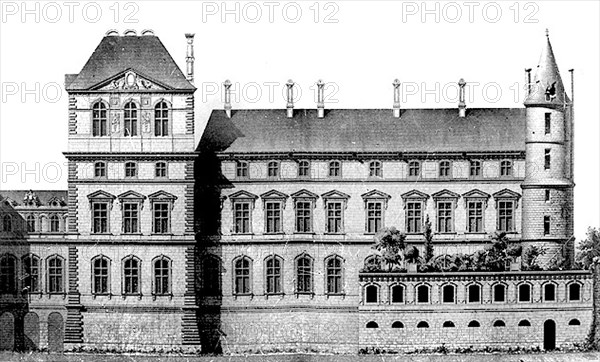 Le château du Louvre. Façade méridionale.