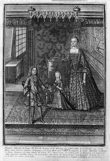 Le petit roi Louis XV rencontrant l'Infante d'Espagne - 2 mars 1722 -