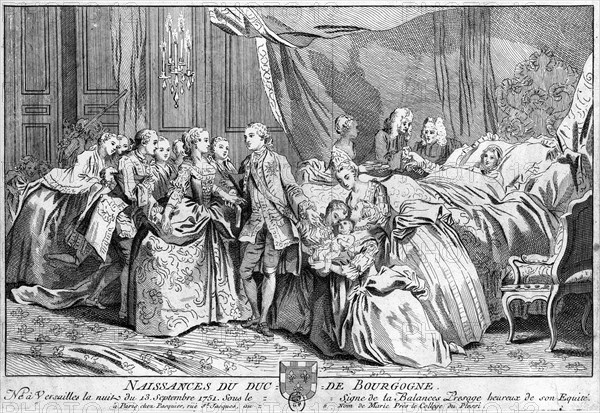 Versailles September 13, 1751 Birth of the duke of Burgundy -