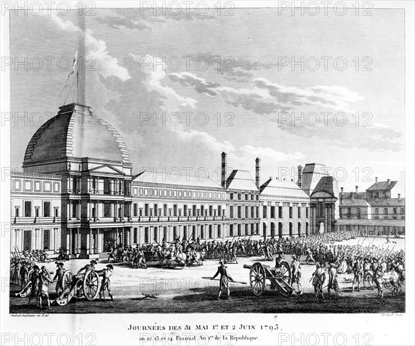 May 31st, 1st and 2nd of June of 1793 in France: Fight in front of the Tuileries Palace