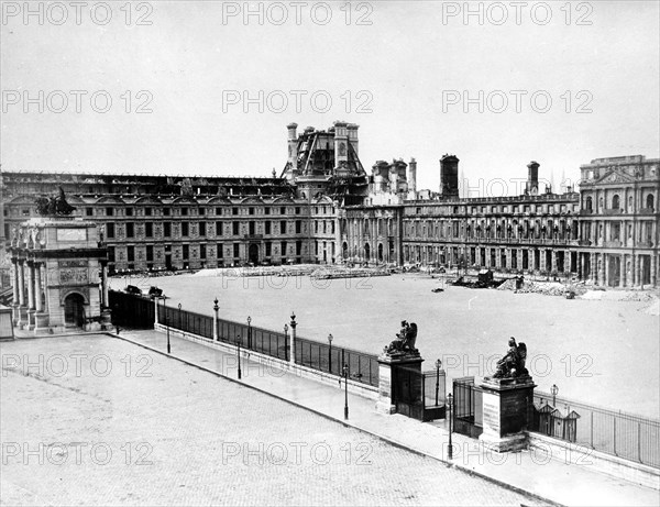 After the engagements 1871 Ruins of Tuileries