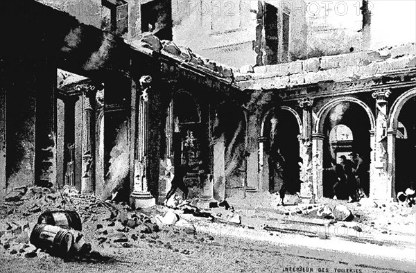 Ruins of the interior of the Tuileries