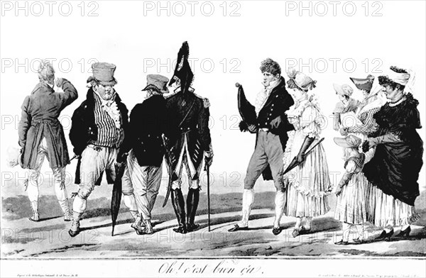 Caricature of the fashion of 1815
