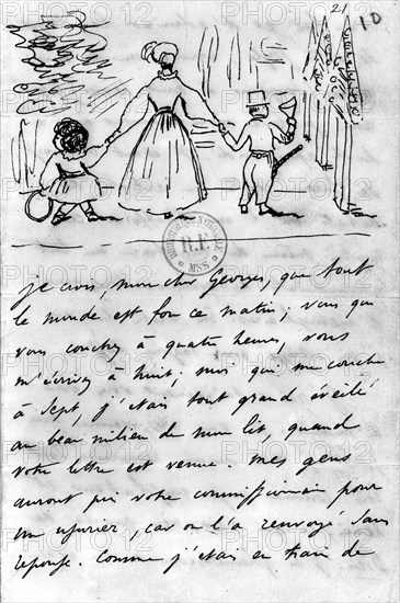 Lettre d'Alfred de Musset à George Sand - 28 juillet 1833