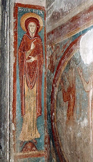 Fresco of the collegiate church of Saint-Emilion