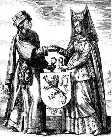 Guillaume de Dampierre  et son épouse.