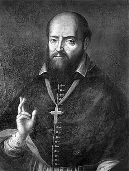 Portrait of a Piedmontese bishop, proclaimed saint and doctor of the Catholic Church