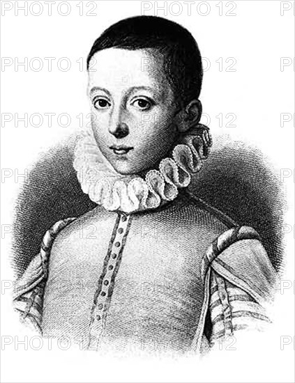 Portrait of a young Anne de Montmorency, he was duke, peer, marshal and Grand Master of France