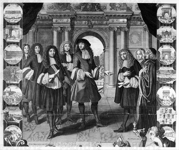 Le roi Louis XIV et ses ministres.