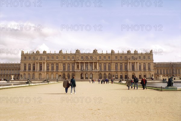 Versailles.  The castle giving on the terraces.