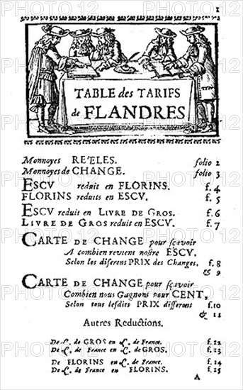 Le grand banquier or the book of foreign currencies reduced to French currencies by François Barrème