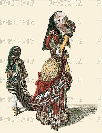 Fashion plate.  A lady out of dress of winter.