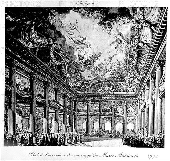 Fêtes données pour le mariage de Louis XVI et de Marie-Antoinette.