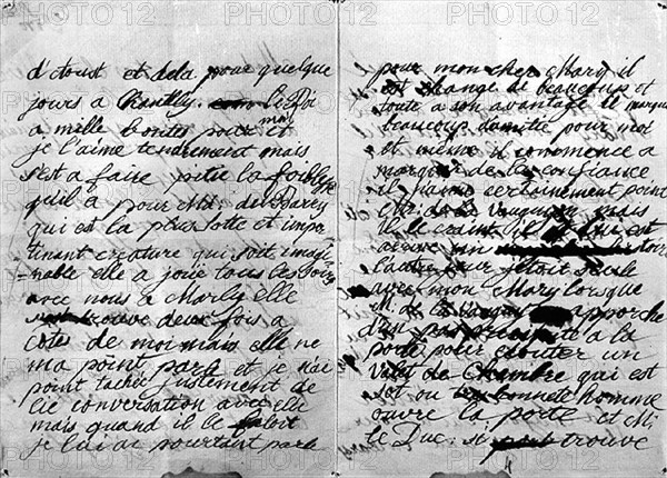 Extrait d'une lettre de Marie-Antoinette, 1770