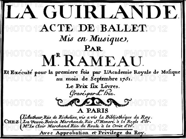 Act of a ballet by Rameau