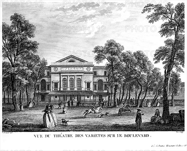 Le théâtre des Variétés à Paris.