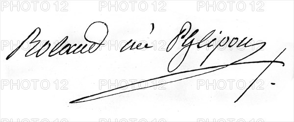 Signature de madame Roland  .