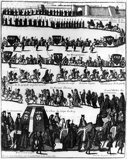 Septembre 1715 - Funérailles de Louis XIV.