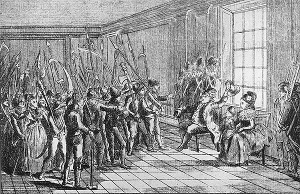 Le 20 juin 1792, les citoyens se rendent chez le roi aux Tuileries.