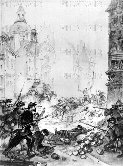 La Commune. 24-25 mai 1871 : barricades de la rue Saint-Antoine