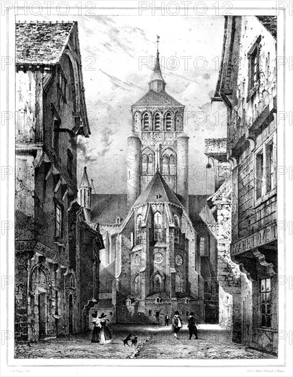 Dijon. Le chevet de Notre Dame (XIIIe siècle).