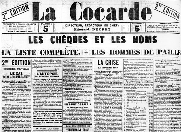 Scandale de Panama. Le procès. 1892