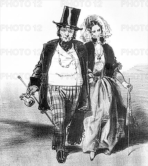 A bourgeois couple around 1843