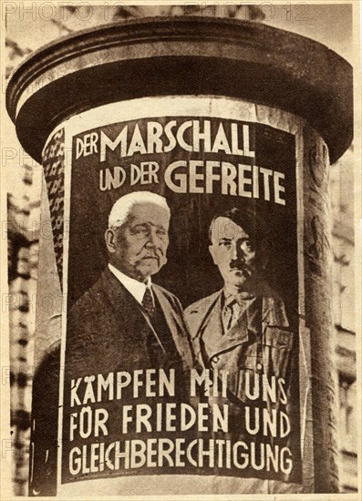 Affiche électorale allemande - 1933