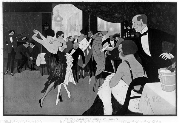 About 1920:  " mad years ":  Evening with the cabaret.