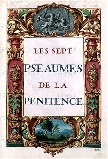 Livre d'Heures de Louis XIV. Psaumes de la pénitence - 1693.