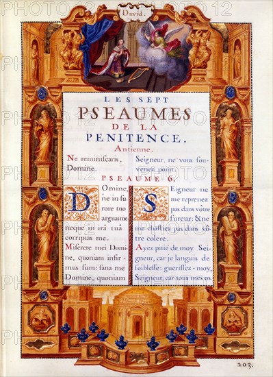 Livre d'Heures de Louis XIV. Psaumes de la pénitence - 1693.