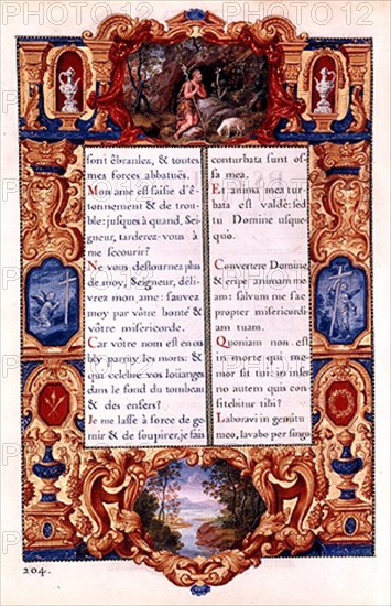 Livre d'Heures de Louis XIV. Psaumes de la pénitence. 1693.