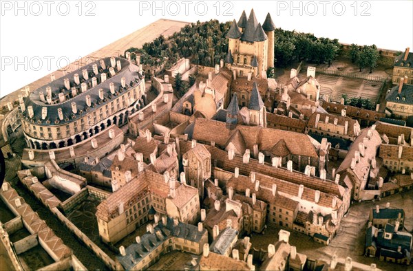 Le Temple et le quartier du Temple (maquette). Musée Carnavalet.