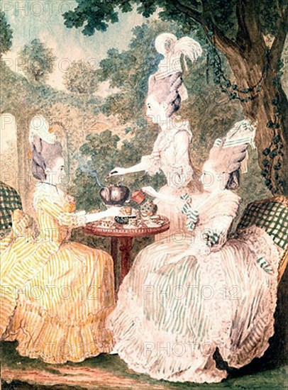 Carmontelle (1717-1806).  Tea in the park.