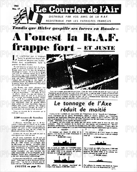 1941. La guerre des tracts. Tract aérien anglais.