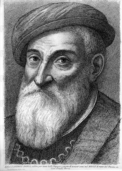 Andréa Doria (1468-1560). Célèbre homme de guerre italien.