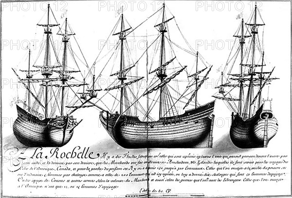 Marine française. Les Flûtes de la Rochelle. Navires.