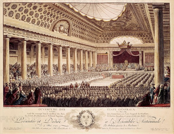 1789. Ouverture des Etats Généraux (gravure de 1790).