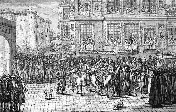 Entrée dans Paris de l'ambassade turque. 16 mars 1722.