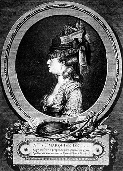 Une dame à l'époque de la reine Marie-Antoinette.