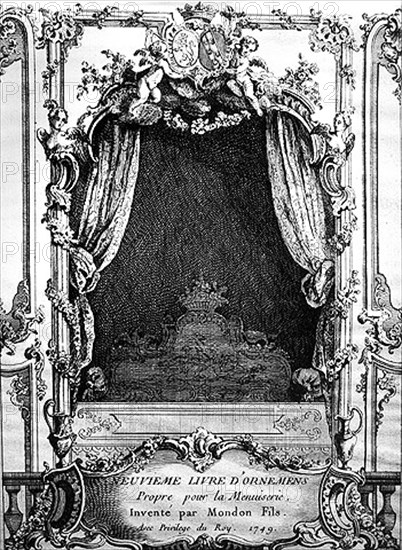 1749. Décoration. Ornement d'alcôve.