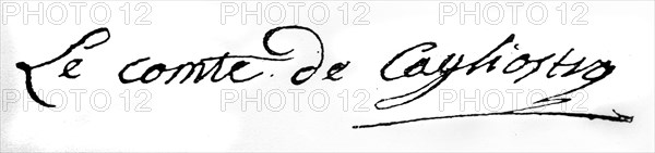 Signature of Cagliostro